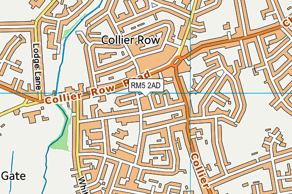 RM5 2AD map - OS VectorMap District (Ordnance Survey)