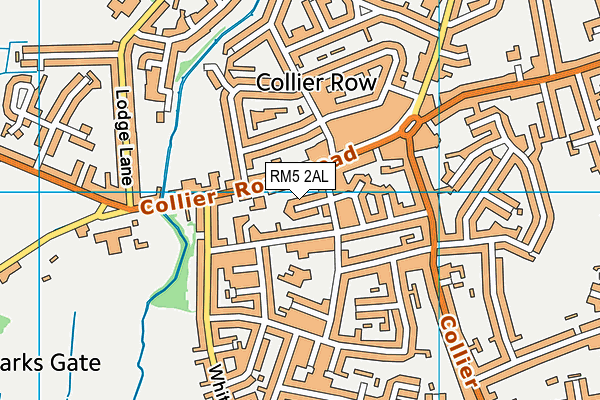 RM5 2AL map - OS VectorMap District (Ordnance Survey)