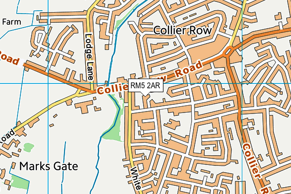 RM5 2AR map - OS VectorMap District (Ordnance Survey)