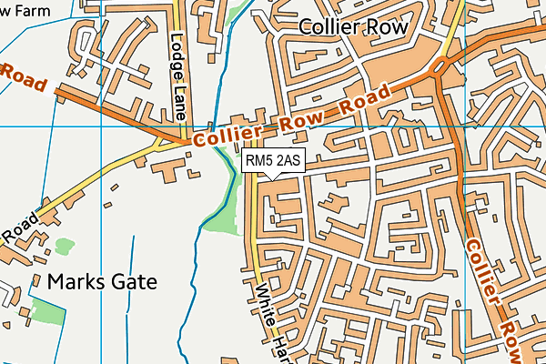 RM5 2AS map - OS VectorMap District (Ordnance Survey)