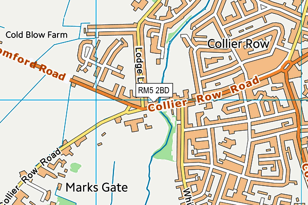 RM5 2BD map - OS VectorMap District (Ordnance Survey)