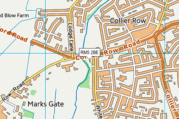 RM5 2BE map - OS VectorMap District (Ordnance Survey)