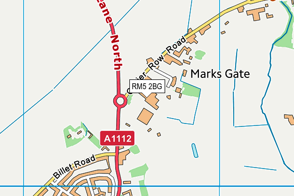 RM5 2BG map - OS VectorMap District (Ordnance Survey)
