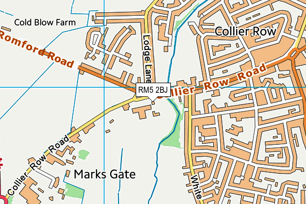 RM5 2BJ map - OS VectorMap District (Ordnance Survey)