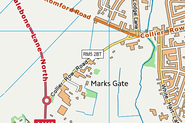 RM5 2BT map - OS VectorMap District (Ordnance Survey)