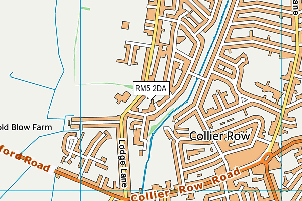 RM5 2DA map - OS VectorMap District (Ordnance Survey)