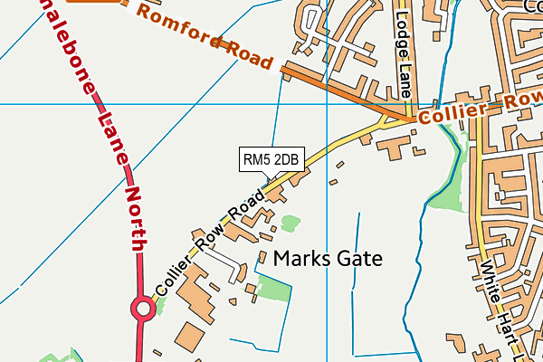 RM5 2DB map - OS VectorMap District (Ordnance Survey)