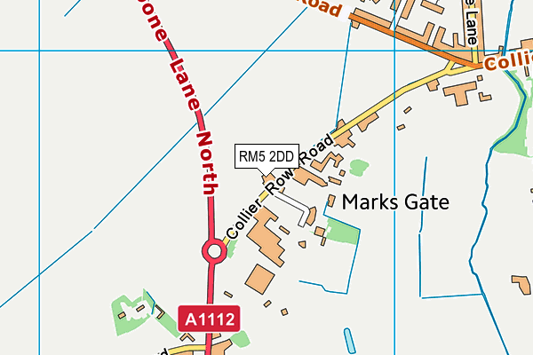 RM5 2DD map - OS VectorMap District (Ordnance Survey)