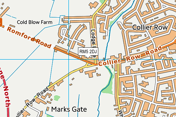 RM5 2DJ map - OS VectorMap District (Ordnance Survey)