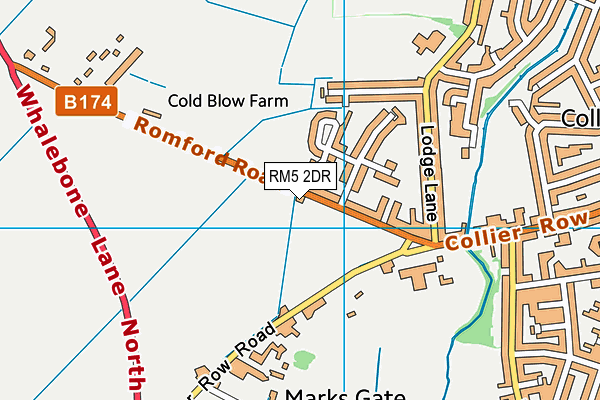 RM5 2DR map - OS VectorMap District (Ordnance Survey)