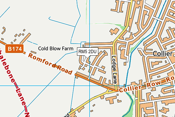 RM5 2DU map - OS VectorMap District (Ordnance Survey)