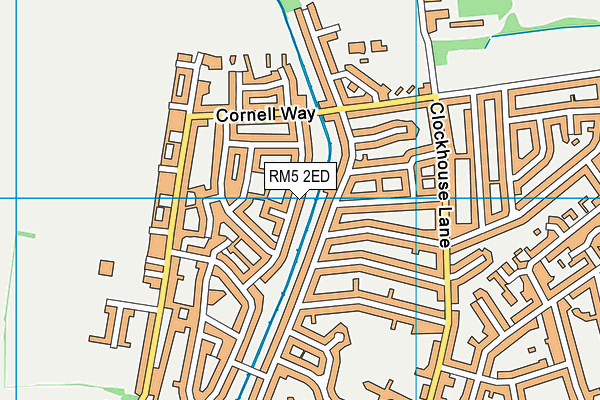 RM5 2ED map - OS VectorMap District (Ordnance Survey)