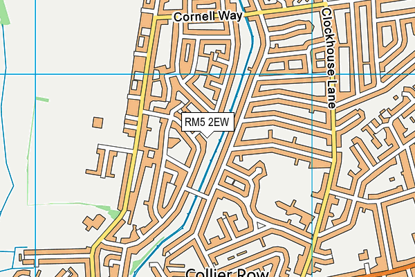 RM5 2EW map - OS VectorMap District (Ordnance Survey)