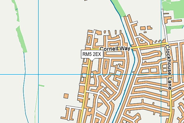 RM5 2EX map - OS VectorMap District (Ordnance Survey)