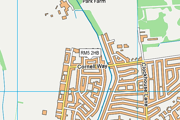 RM5 2HB map - OS VectorMap District (Ordnance Survey)