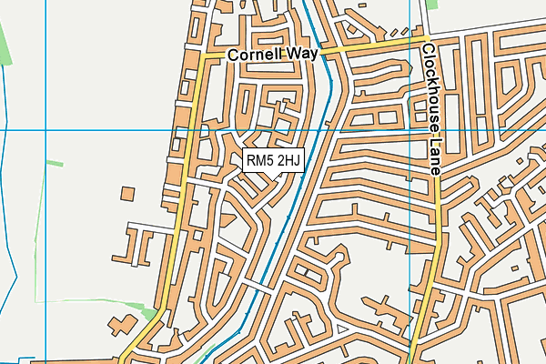 RM5 2HJ map - OS VectorMap District (Ordnance Survey)