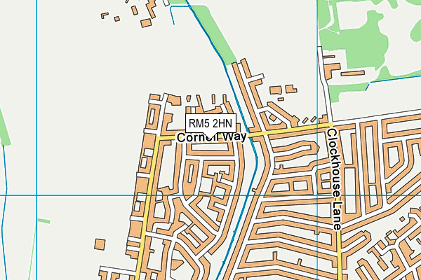 RM5 2HN map - OS VectorMap District (Ordnance Survey)