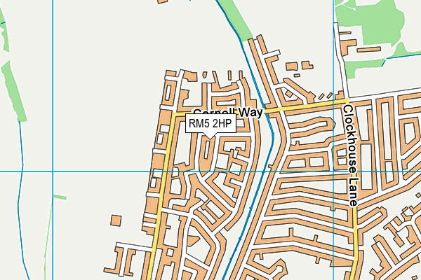 RM5 2HP map - OS VectorMap District (Ordnance Survey)