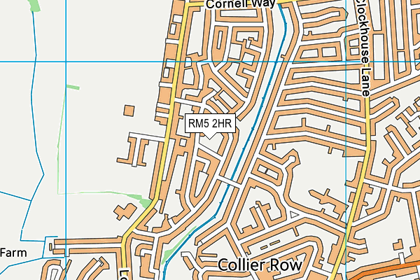 RM5 2HR map - OS VectorMap District (Ordnance Survey)