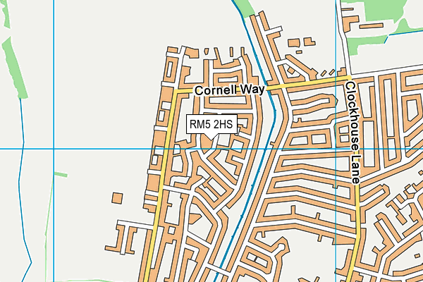 RM5 2HS map - OS VectorMap District (Ordnance Survey)