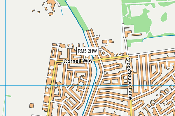 RM5 2HW map - OS VectorMap District (Ordnance Survey)