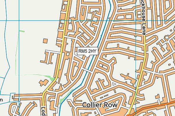 RM5 2HY map - OS VectorMap District (Ordnance Survey)