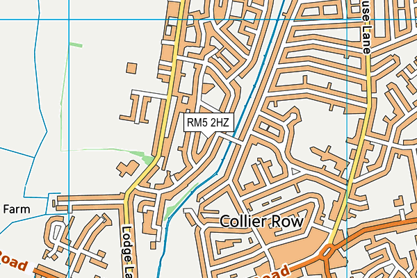 RM5 2HZ map - OS VectorMap District (Ordnance Survey)