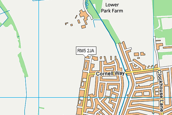 RM5 2JA map - OS VectorMap District (Ordnance Survey)