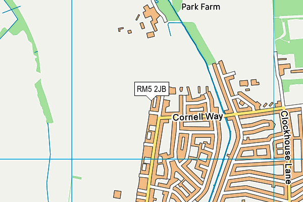 RM5 2JB map - OS VectorMap District (Ordnance Survey)
