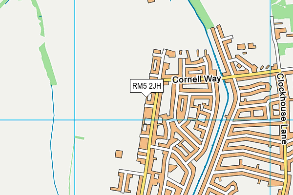 RM5 2JH map - OS VectorMap District (Ordnance Survey)