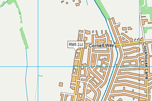 RM5 2JJ map - OS VectorMap District (Ordnance Survey)