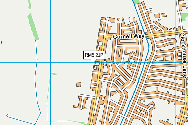 RM5 2JP map - OS VectorMap District (Ordnance Survey)