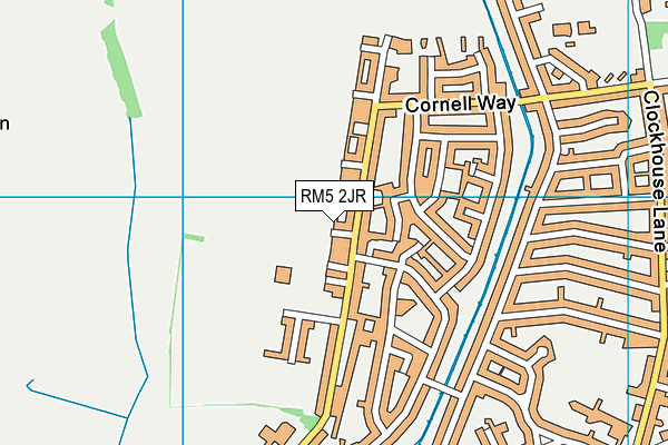 RM5 2JR map - OS VectorMap District (Ordnance Survey)