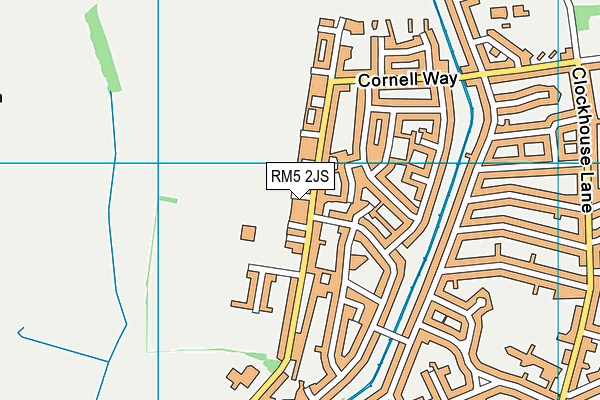 RM5 2JS map - OS VectorMap District (Ordnance Survey)