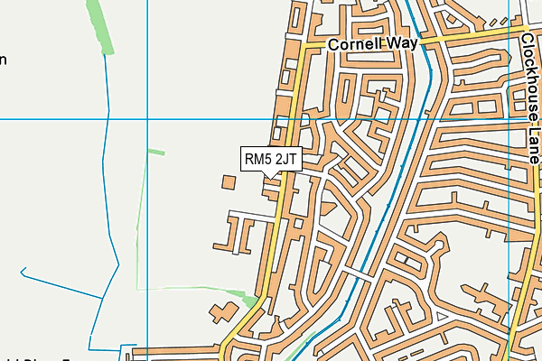 RM5 2JT map - OS VectorMap District (Ordnance Survey)