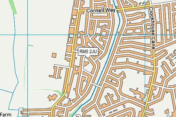 RM5 2JU map - OS VectorMap District (Ordnance Survey)