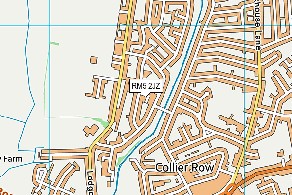RM5 2JZ map - OS VectorMap District (Ordnance Survey)
