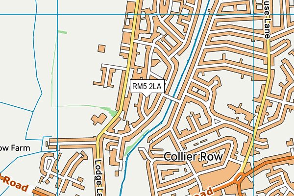 RM5 2LA map - OS VectorMap District (Ordnance Survey)