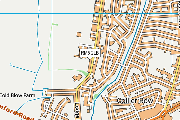 RM5 2LB map - OS VectorMap District (Ordnance Survey)