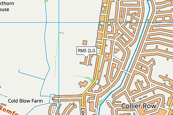 RM5 2LG map - OS VectorMap District (Ordnance Survey)