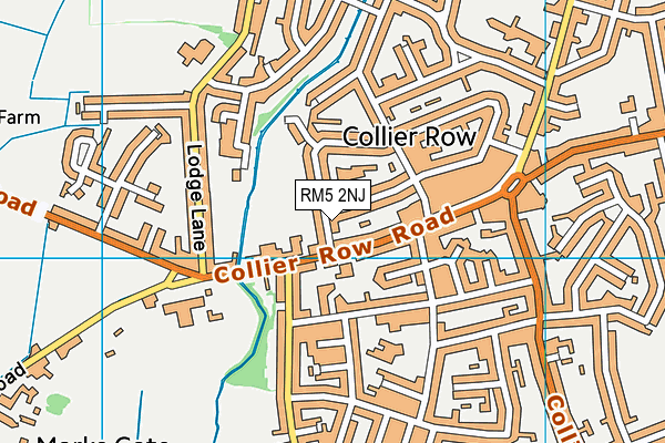 RM5 2NJ map - OS VectorMap District (Ordnance Survey)