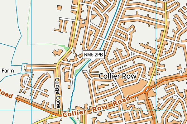 RM5 2PB map - OS VectorMap District (Ordnance Survey)