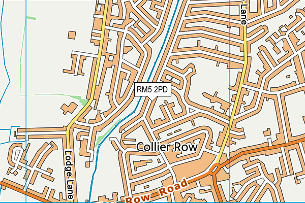 RM5 2PD map - OS VectorMap District (Ordnance Survey)