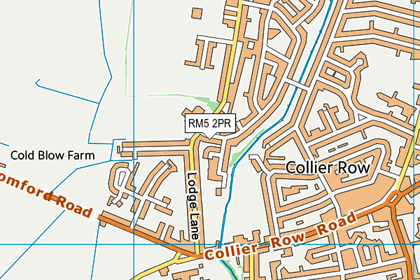 RM5 2PR map - OS VectorMap District (Ordnance Survey)