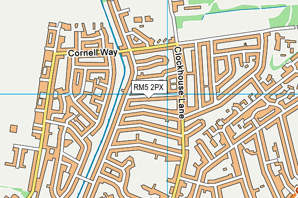RM5 2PX map - OS VectorMap District (Ordnance Survey)