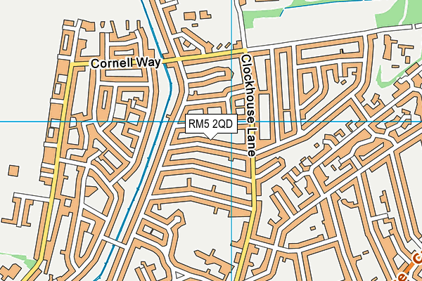 RM5 2QD map - OS VectorMap District (Ordnance Survey)