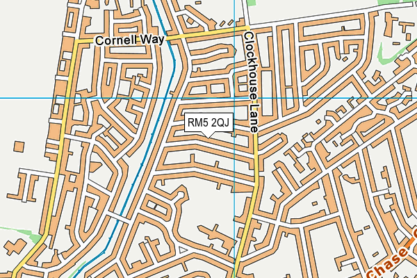 RM5 2QJ map - OS VectorMap District (Ordnance Survey)