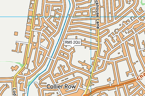 RM5 2QU map - OS VectorMap District (Ordnance Survey)