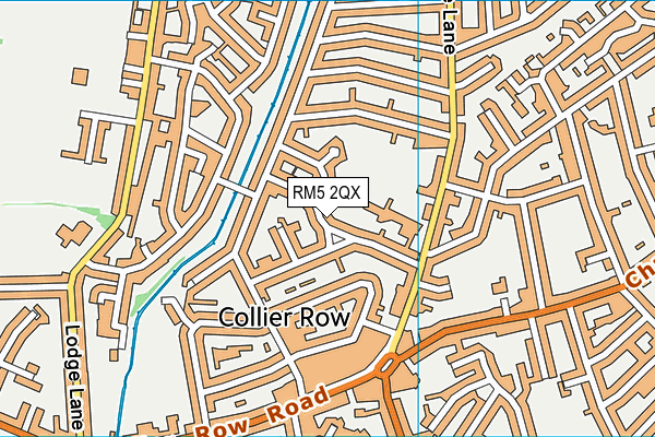 RM5 2QX map - OS VectorMap District (Ordnance Survey)