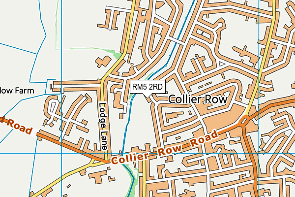 RM5 2RD map - OS VectorMap District (Ordnance Survey)